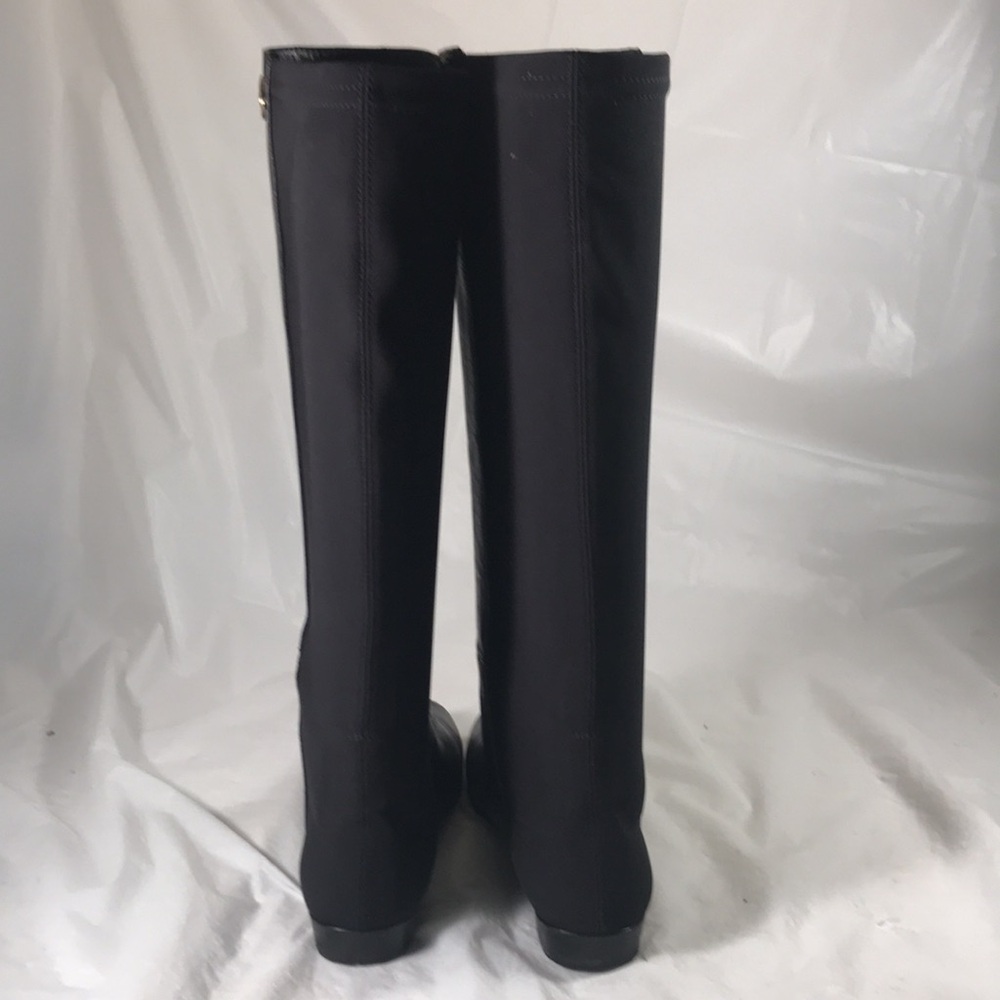 Kate Spade Olivia Women’s Black Italian Leather Riding Equestrian Pull On Boots - Picture 5 of 11